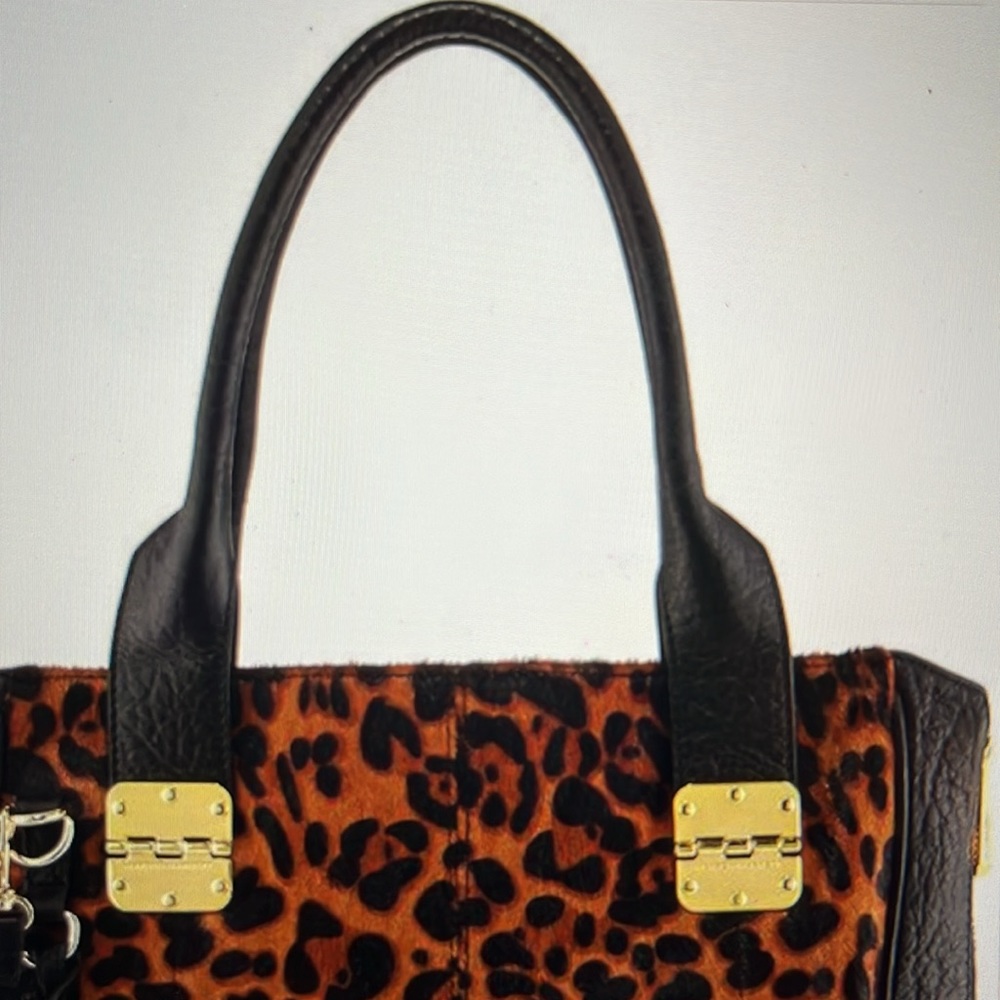 Hayden Harnett expandable leopard-print haircalf satchel - Picture 4 of 16